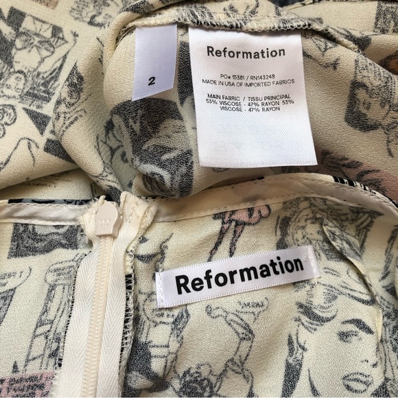 Reformation Cane Dress in Comic - Picture 12 of 12